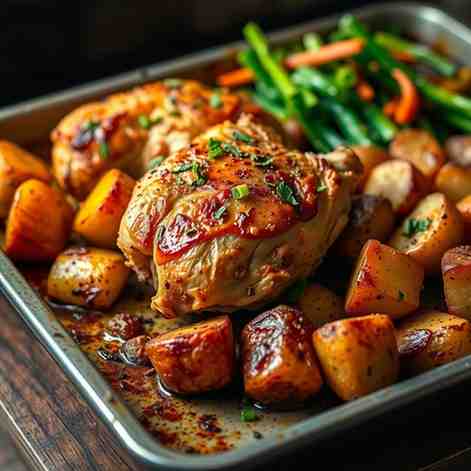 One-Pan Oven Baked Chicken and Potatoes